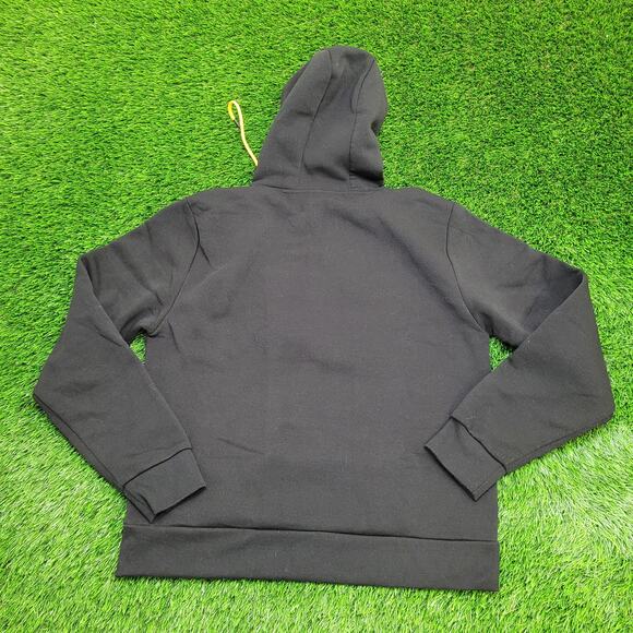 Peace Sign Hoodie Large 22x26 Embroidered Black - Picture 4 of 14